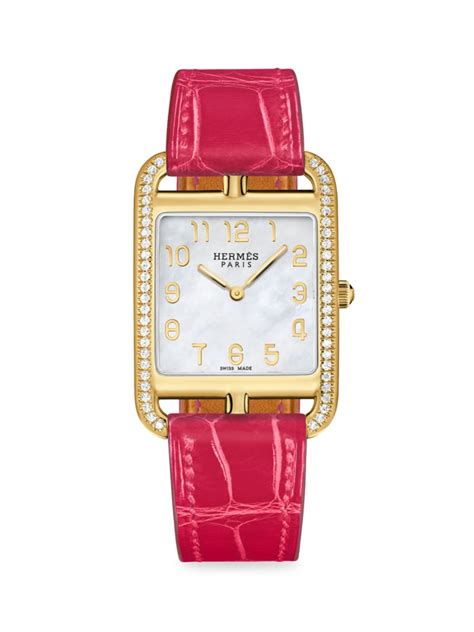 hermes watch saks fifth avenue|hermes diamond strap watch.